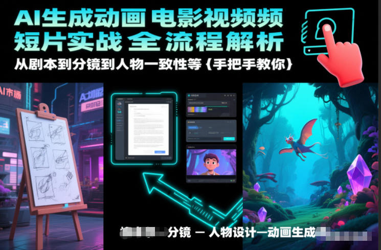 AI生成动画电影视频短片实战全流程解析,从剧本到分镜到人物一致性等手把手教你-优优云网创