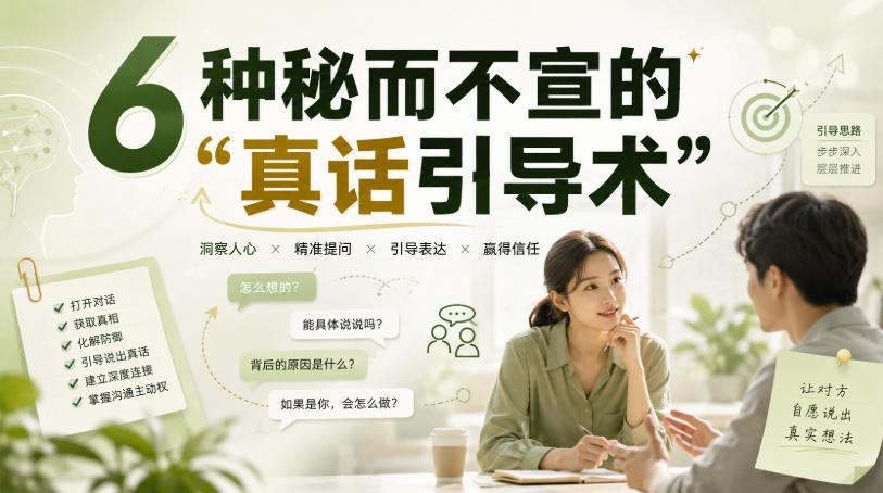 付费文章：6种秘而不宣的“真话引导术”-思丰网赚