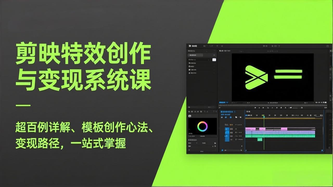 剪映特效创作与变现系统课,超百例详解、模板创作心法、变现路径,一站式掌握-优优云网创