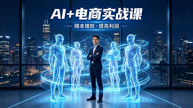AI+电商实战课,1人+N个AI 智能体,把SOP变AI员工,实现降本增效提高利润-优优云网创