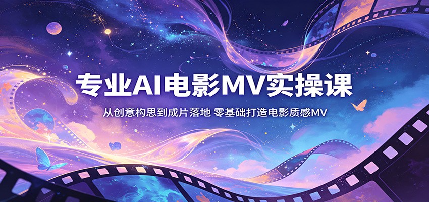 专业AI电影MV实操课:从创意构思到成片落地,零基础打造电影质感MV-优优云网创