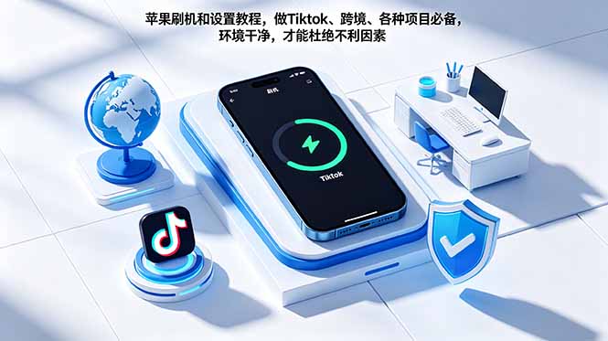 苹果刷机和设置教程，做Tiktok、跨境、各种项目必备，环境干净，才能杜绝不利因素-优优云网创