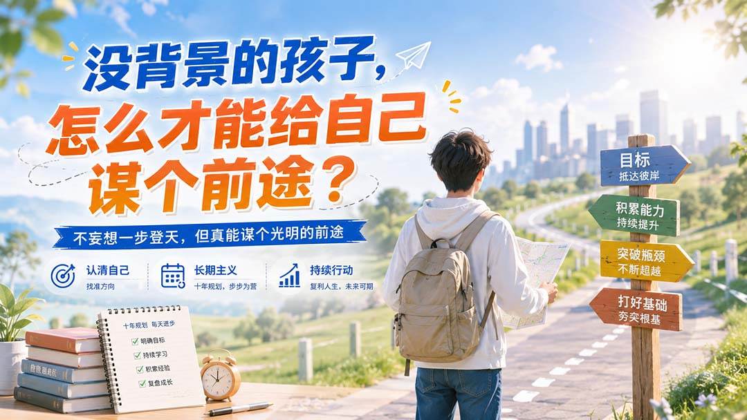 （20180期）付费文章：没背景的孩子，怎么才能给自己谋个前途？-思丰网赚