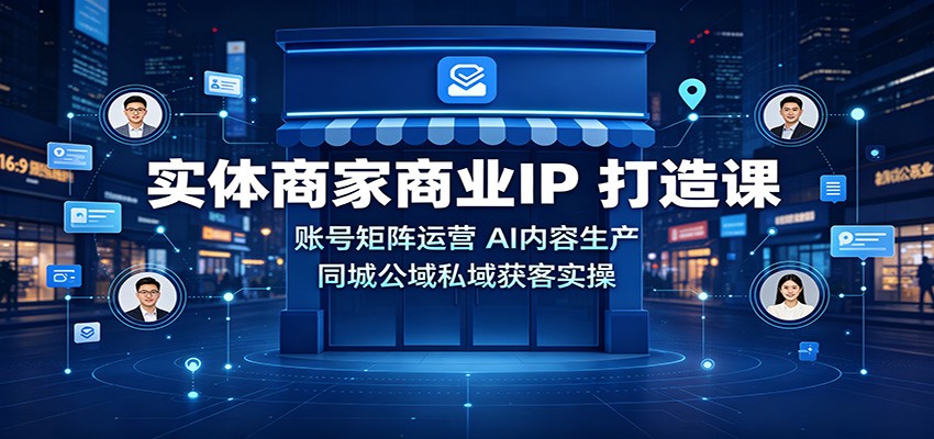 实体商家商业IP打造课:账号矩阵运营,AI内容生产,同城公域私域获客实操 实体商家商业IP打造课:账号矩阵运营,AI内容生产,同城公域私域获客实操