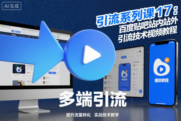 引流系列课17:百度贴吧站内站外引流技术视频教程-优优云网创