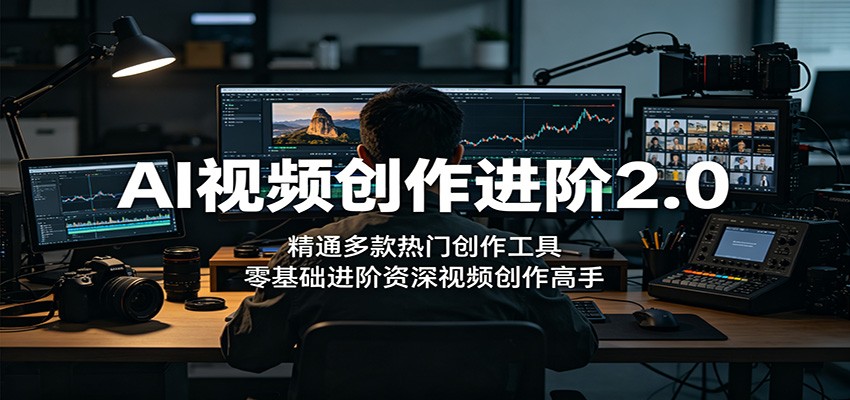 AI视频创作进阶2.0：精通多款热门创作工具，零基础进阶资深视频创作高手-优优云网创