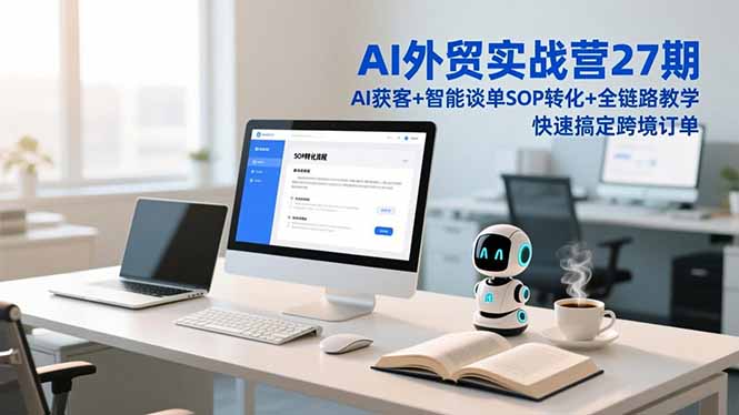 AI外贸实战营27期,AI获客+智能谈单+SOP转化+全链路教学,快速搞定跨境订单-优优云网创