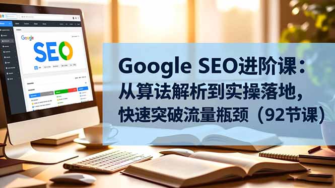Google SEO进阶课:从算法解析到实操落地,快速突破流量瓶颈(92节课-优优云网创