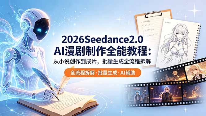 2026Seedance2.0 AI制作全能教程:从小说创作到成片,批量生成全流程拆解-优优云网创
