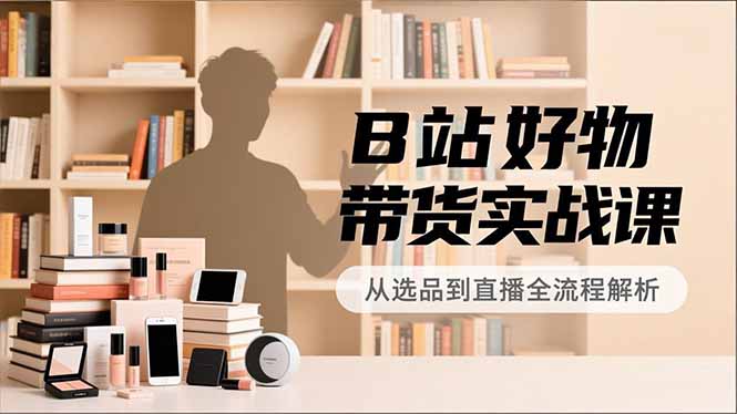 B站好物带货实战课,账号定位、选品拍摄、运营变现,全流程教学,实现UP主月入过万-优优云网创