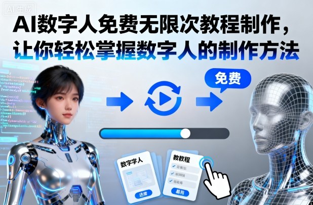 AI数字人免费无限次教程制作,让你轻松掌握数字人的制作方法-优优云网创