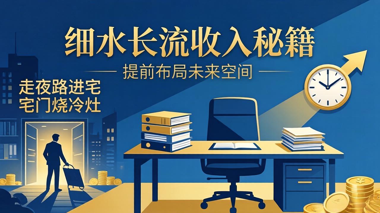 某付费文章:细水长流收入秘籍:走夜路进宅门烧冷灶,提前布局未来空间-优优云网创