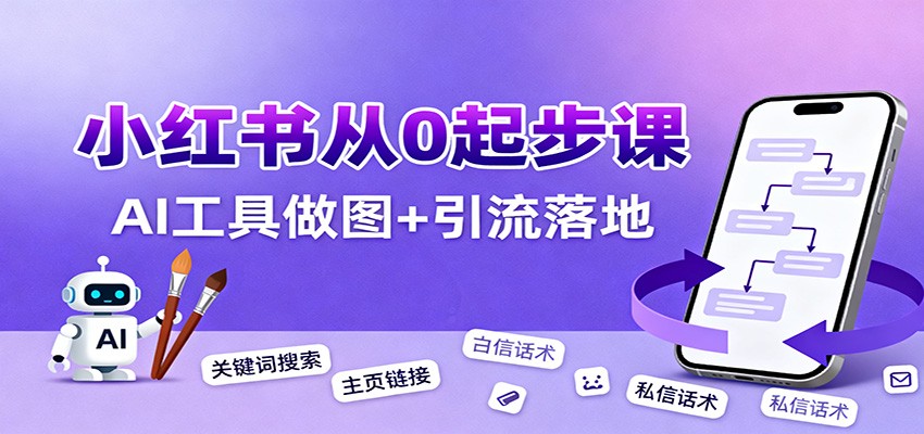 小红书引流从0起步，养号、内容发布、运营、AI工具做图，引流落地-优优云网创