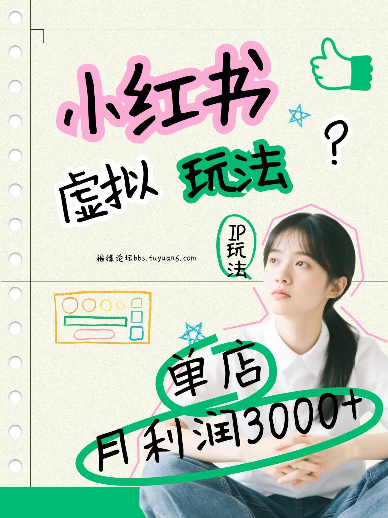 小红书虚拟玩法(铺货流和单品玩法),单店月利润3000+,IP打法+原创商品(0违规)-优优云网创