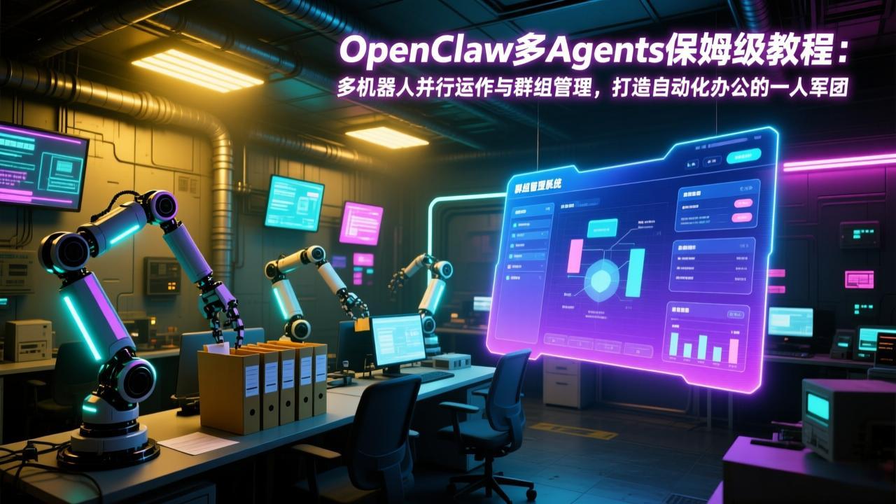 OpenClaw多Agents保姆级教程:多机器人并行运作与群组管理,打造自动化办公的一人军团-优优云网创