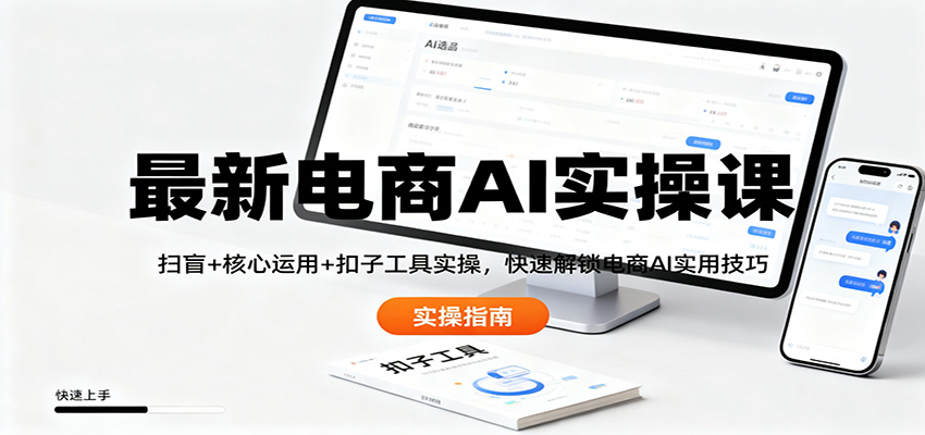 最新电商AI实操课:扫盲+核心运用+扣子工具实操,快速解锁电商AI实用技巧-优优云网创