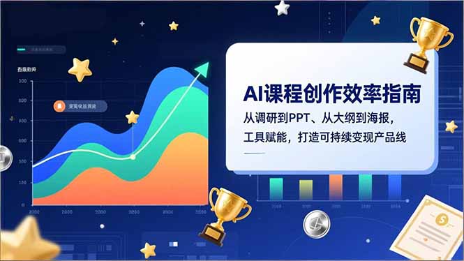 AI课程创作效率指南,从调研到PPT、从大纲到海报,工具赋能,打造可持续变现产品线-优优云网创