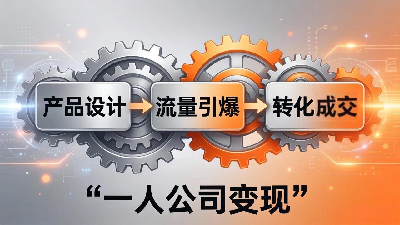 一人公司变现全攻略:产品设计+流量引爆+转化成交,打造不受年龄限制的长期事业-优优云网创