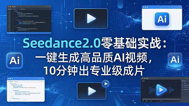 Seedance2.0零基础实战:一键生成高品质AI视频,10分钟出专业级成片-优优云网创