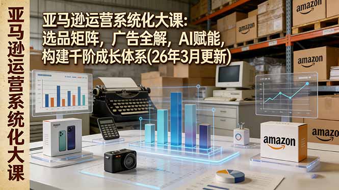 亚马逊运营系统化大课:选品矩阵,广告全解,AI赋能,构建千阶成长体系(26年3月更新-优优云网创