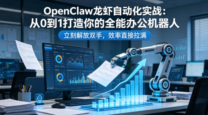 OpenClaw龙虾自动化实战:从0到1打造你的全能办公机器人,立刻解放双手,效率直接拉满-优优云网创