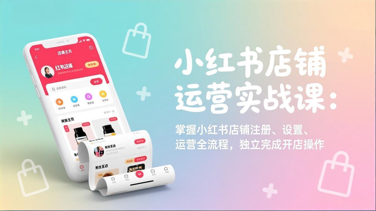 小红书店铺运营实战课:掌握小红书店铺注册、设置、运营全流程,独立完成开店操作-优优云网创