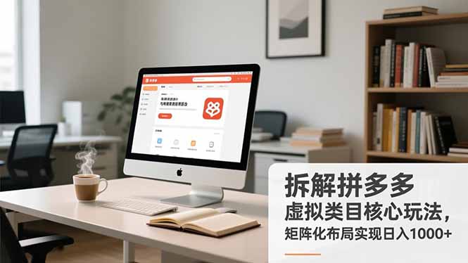 拆解拼多多虚拟类目核心玩法,矩阵化布局实现日入1000+-优优云网创