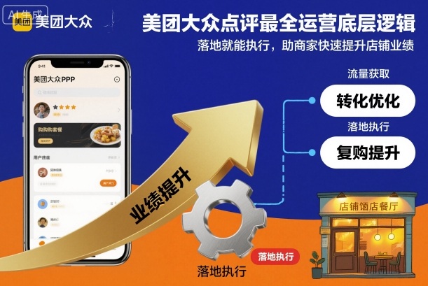 美团大众点评最全运营底层逻辑,落地就能执行,助商家快速提升店铺业绩-优优云网创