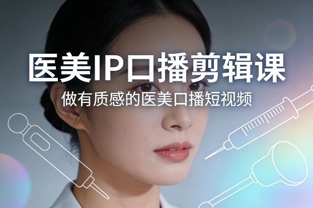 医美IP口播剪辑课,做有质感的医美口播短视频-优优云网创