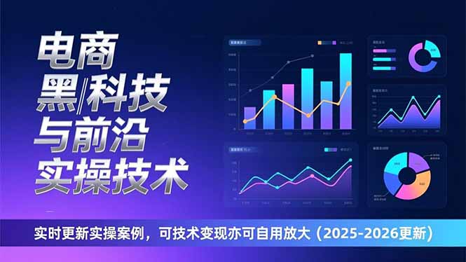 电商黑科技与前沿实操技术:实时更新实操案例,可技术变现亦可自用放大(2026更新-优优云网创