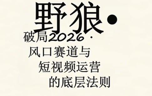 野狼团队·多平台实操运营课,覆盖AI口播、服装、好物、漫剪等热门玩法(更新4月29日)-优优云网创