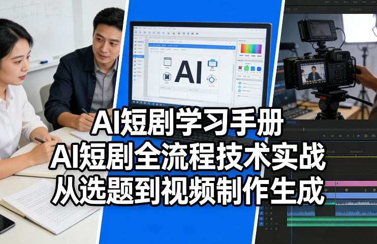AI短剧学习手册,AI短剧全流程技术实战,从选题到视频制作生成-优优云网创