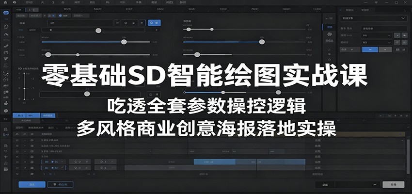 零基础SD智能绘图实战课：吃透全套参数操控逻辑，多风格商业创意海报落地实操-优优云网创