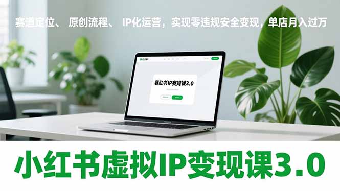 小红书虚拟IP变现课3.0,赛道定位、原创流程、IP化运营,实现零违规安全变现,单店月入过万-优优云网创
