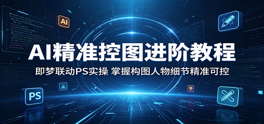 AI精准控图进阶教程:即梦联动PS实操,掌握构图人物细节精准可控-优优云网创