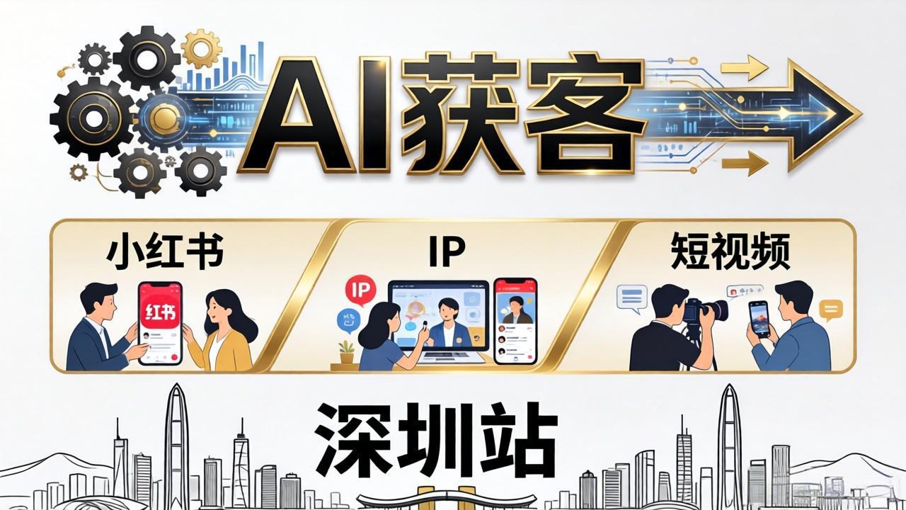 2026AI获客大课深圳站：4月17日-19日3天2夜拆透小红书+IP+短视频，老板操盘手必来-优优云网创