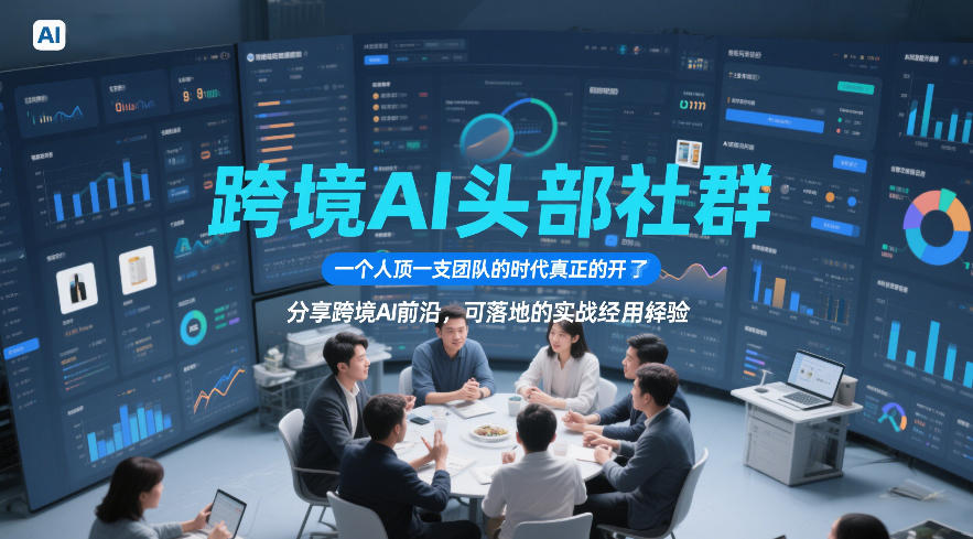 跨境AI头部社群，一个人顶一支团队的时代真正的开始了，分享跨境AI前沿，可落地的实战经验（更新5月11日）