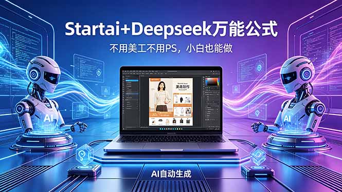 AI自动做电商详情页:Startai+Deepseek万能公式,不用美工不用PS,小白也能做-优优云网创