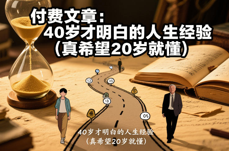 付费文章:40岁才明白的人生经验(真希望20岁就懂)-优优云网创