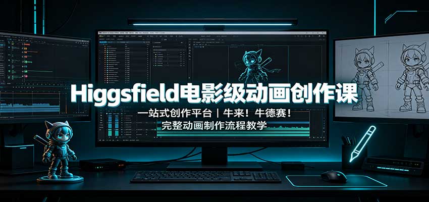 Higgsfield电影级动画创作课:一站式创作平台,牛来!牛德赛!完整动画制作流程教学-思丰网赚