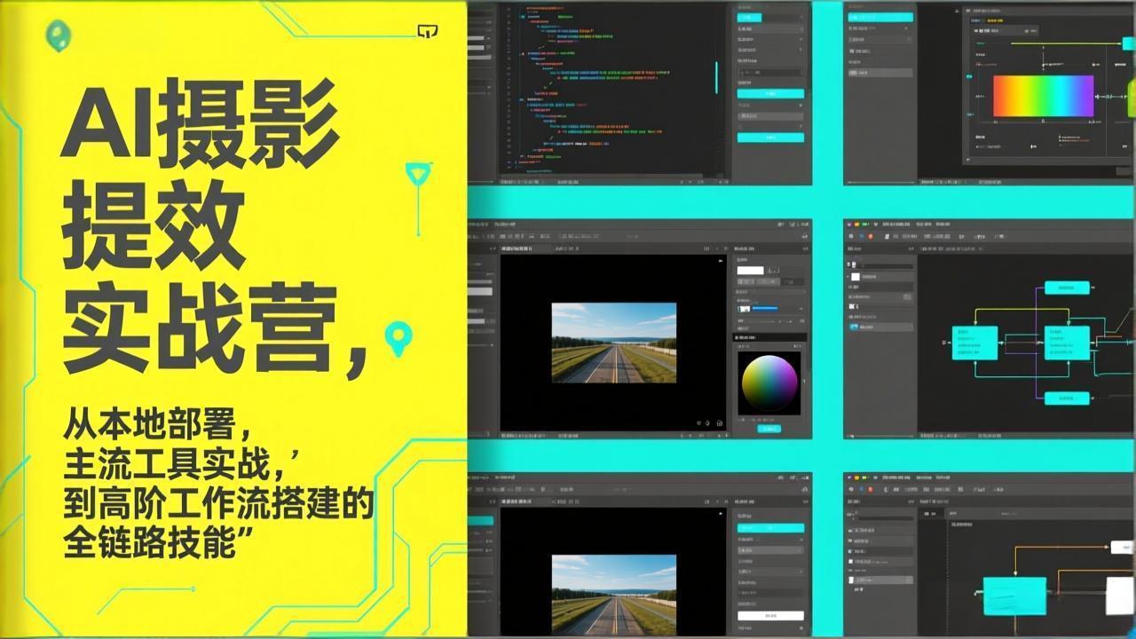 AI+摄影提效实战营,从本地部署,主流工具实战,到高阶工作流搭建的全链路技能-优优云网创