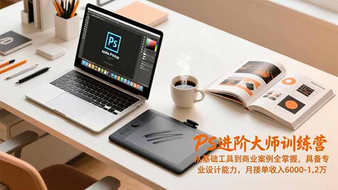 PS进阶大师训练营,从基础工具到商业案例全掌握,具备专业设计能力,月接单收入6000-1.2万-优优云网创