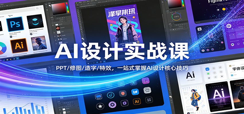 AI设计实战课:PPT/修图/造字/特效,一站式掌握AI设计核心技巧-优优云网创