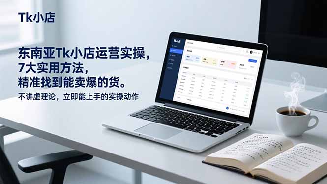 东南亚Tk小店运营实操，7大实用方法，精准找到能卖爆的货。不讲虚理论，立即能上手的实操动作-优优云网创