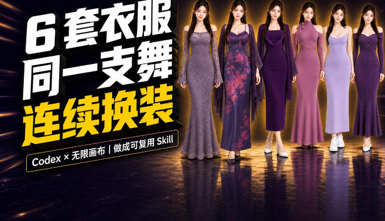 同一支舞，6套衣服按顺序切换：我把服装换装视频做成了一个Skill-思丰网赚