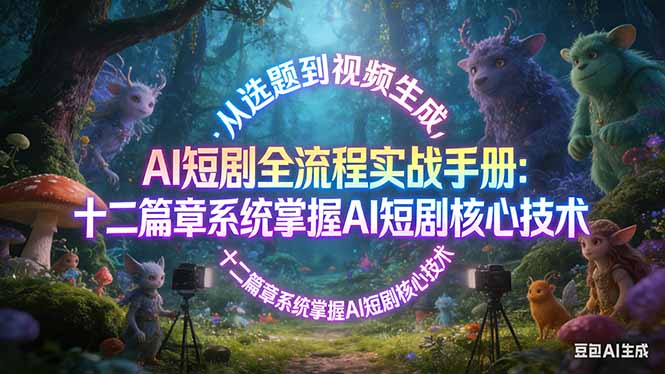 AI 短剧全流程实战手册:从选题到视频生成,十二篇章系统掌握 AI 短剧核心技术-优优云网创