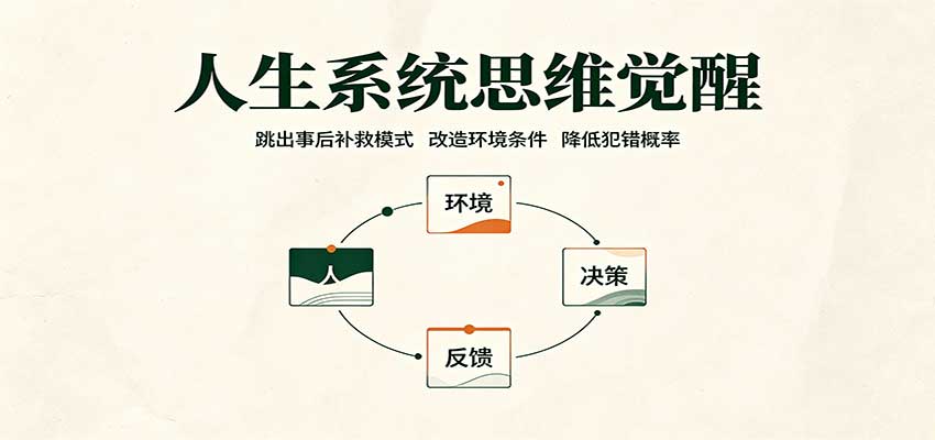 人生系统思维觉醒:跳出事后补救模式,改造环境条件,降低犯错概率-思丰网赚