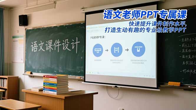 语文老师PPT专属课:快速提升课件制作水平,打造生动有趣的专业级教学PPT-优优云网创