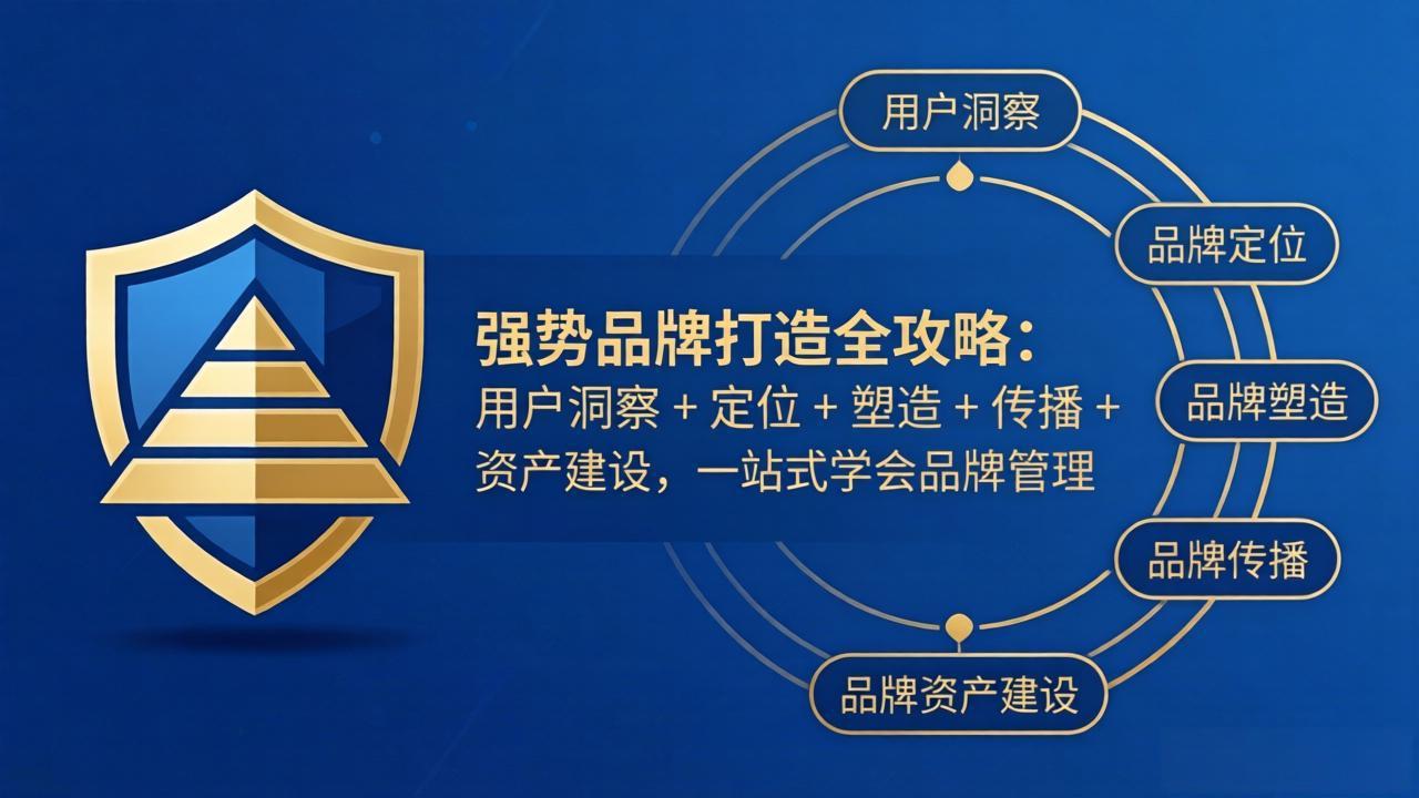 强势品牌打造全攻略:用户洞察 + 定位 + 塑造 + 传播 + 资产建设,一站式学会品牌管理-优优云网创
