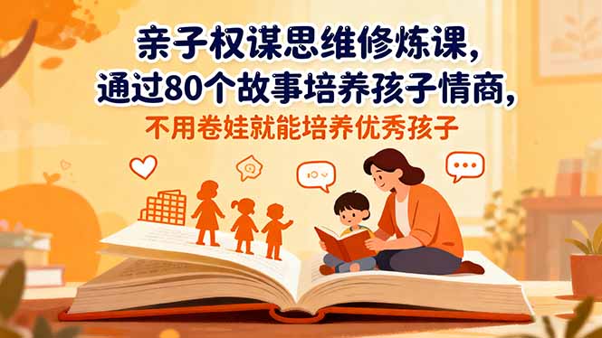亲子权谋思维修炼课,通过80个故事培养孩子情商,不用卷娃就能培养优秀孩子-优优云网创